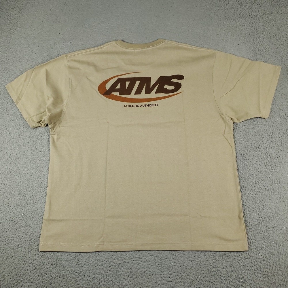 Atmos T Shirt Mens Size XL Beige Japan Casual Short Sleeve Adult